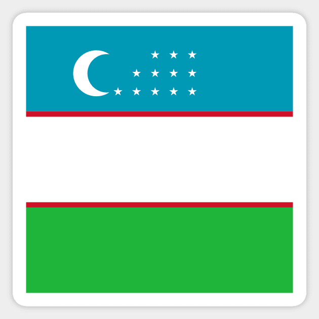 Uzbekistan Flag Sticker by flag for all